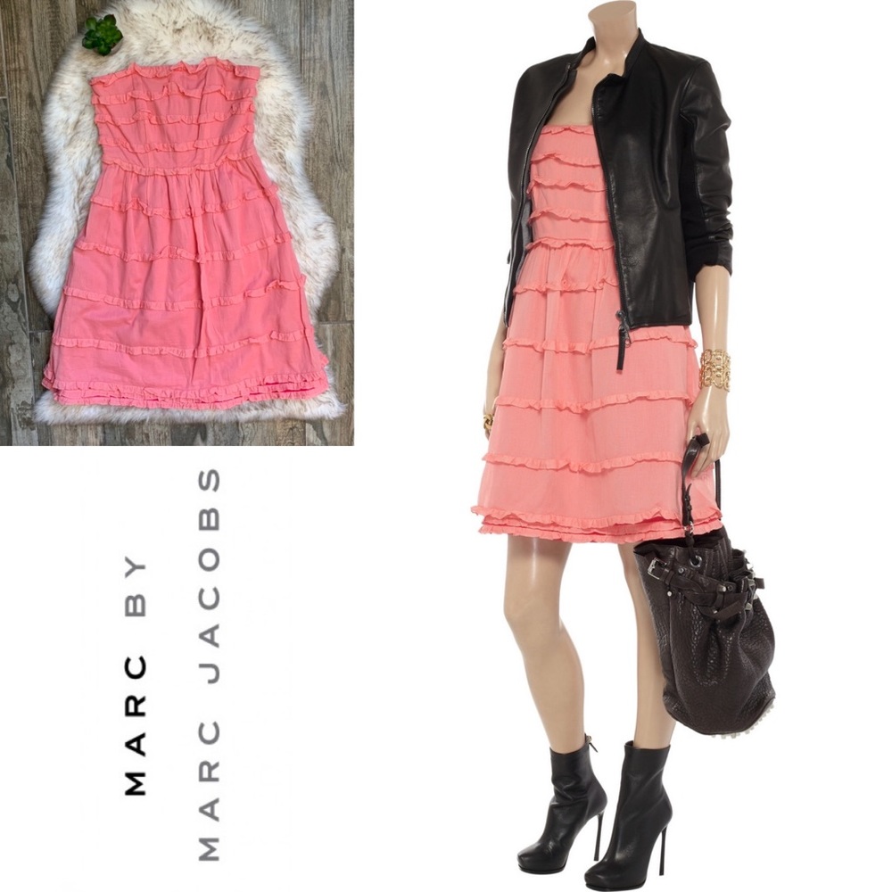 Marc By Marc Jacobs Pink Strapless Dress